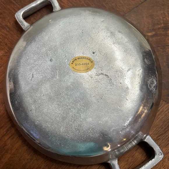 Vintage pewter basket trinket dish, often used as a catch-all bowl. - Picture 3 of 4